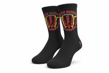 Load image into Gallery viewer, Support 81 SFV Wings & Handlebar Crew Socks | Black | Big Red Machine