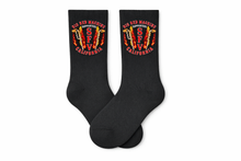Load image into Gallery viewer, Support 81 SFV Wings & Handlebar Crew Socks | Black | Big Red Machine