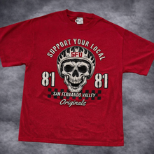 Load image into Gallery viewer, Big Red Machine Skull Originals Tee | Red Graphic T-Shirt | Support 81 SFV