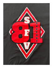 Load image into Gallery viewer, Support 81 SFV Diamond Gray Tee | Limited Stock | Black Graphic T-Shirt