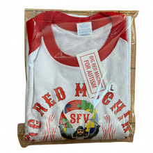 Load image into Gallery viewer, 2025 Big Red Machine Autism Awareness 3/4 Sleeve Tee | Support 81 SFV | All Profits to Charity
