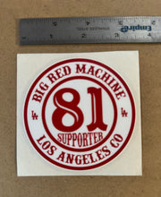 Load image into Gallery viewer, Big Red Machine 81 Supporter Los Angeles Co Sticker | 3x3 Round Die Cut