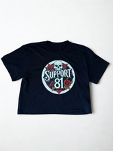 Load image into Gallery viewer, Support 81 Roses and Skull Women&#39;s Cropped Jersey Top

