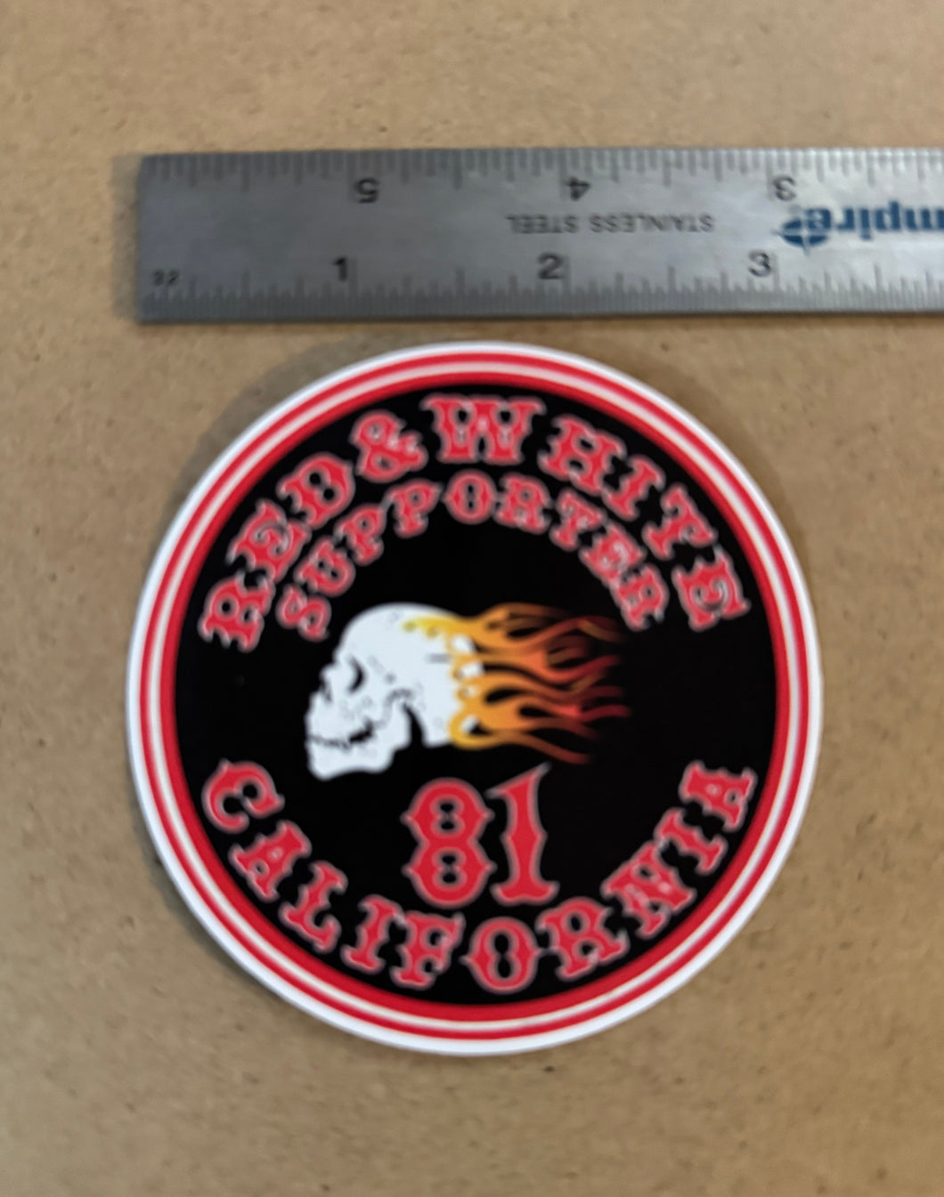 Flaming Skull Sticker