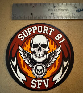 Skull & Wings Fridge Magnet