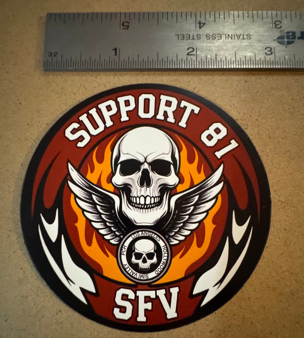 Skull & Wings Fridge Magnet
