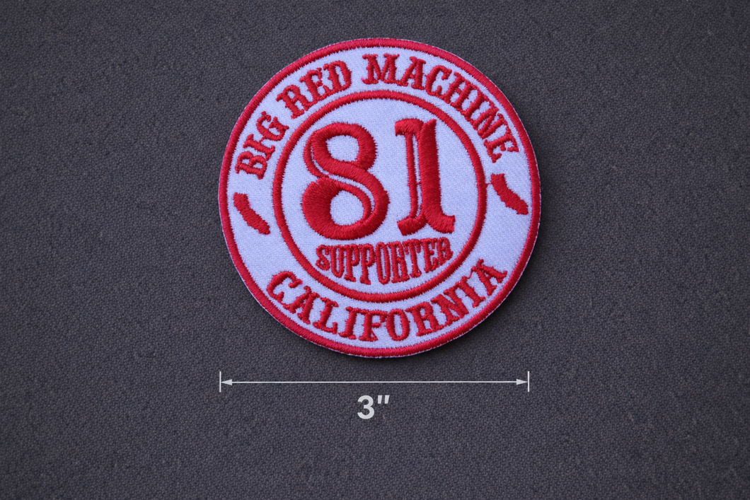 Big Red Machine 81 Supporter California Patch | Sew On – HAMC SFV ...