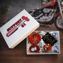 Load image into Gallery viewer, SFV Vintage Support Pin Pack | 4 Original Collector Pins | Boxed Set | Big Red Machine
