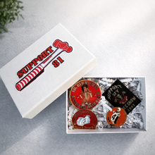 Load image into Gallery viewer, SFV Vintage Support Pin Pack | 4 Original Collector Pins | Boxed Set | Big Red Machine
