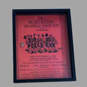 Poster 94' Poker Run 4 Vintage Re-Pop with 94' Poker Run Pin