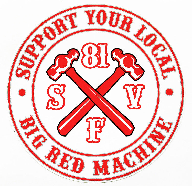 Support 81 SFV Stickers & Patches | Buy 2 Get 1 Free | Big Red