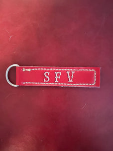 RED SFV KEY CHAIN HAND MADE