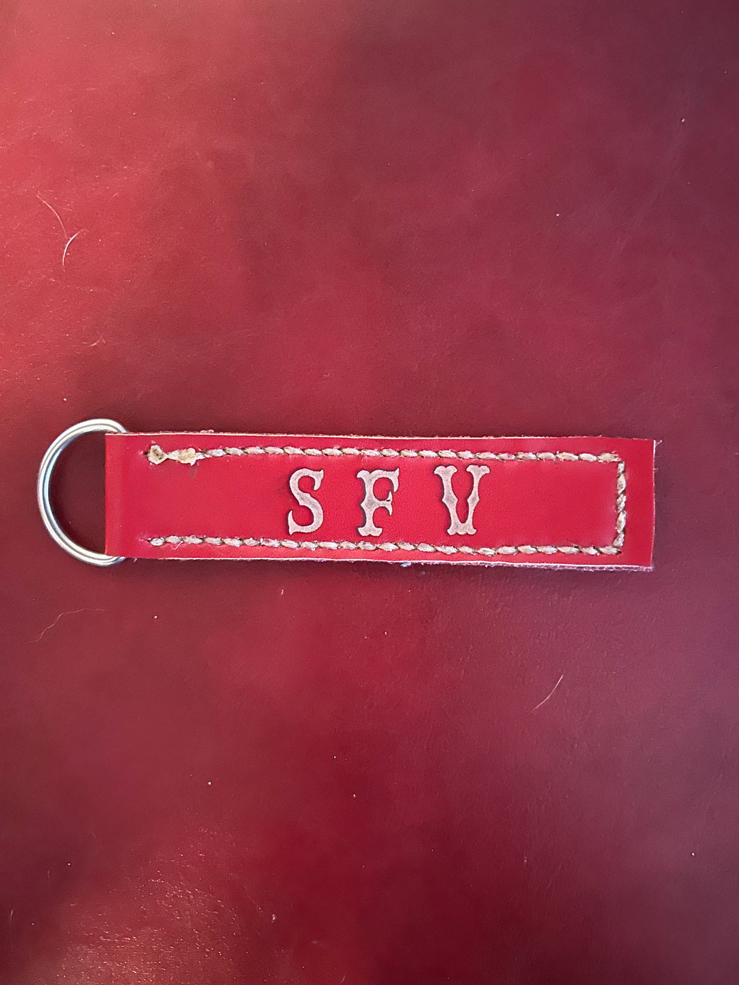 RED SFV KEY CHAIN HAND MADE