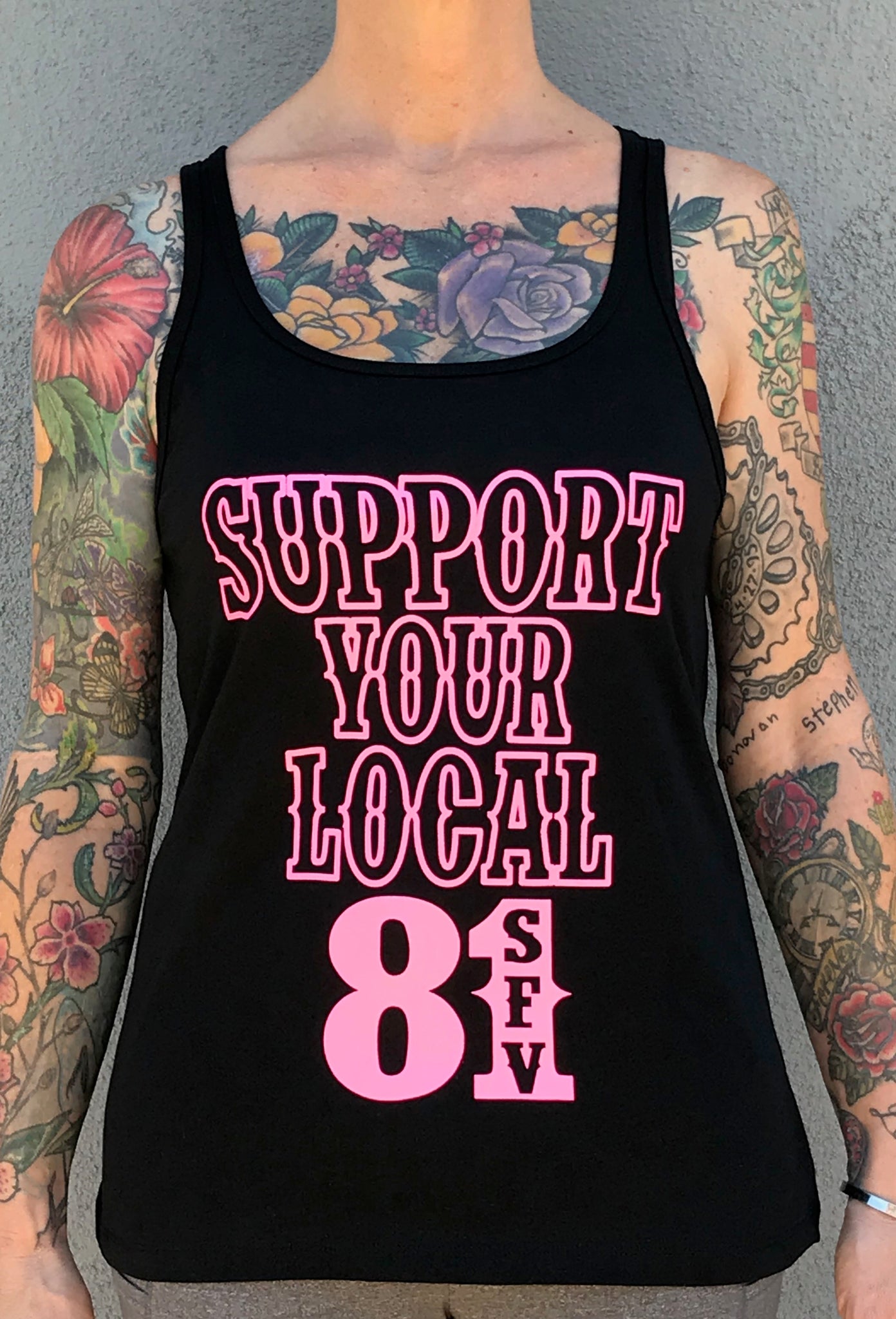 SFV Ladies Support Your Local 81 Tank / V-Neck – HAMC SFV Support Gear