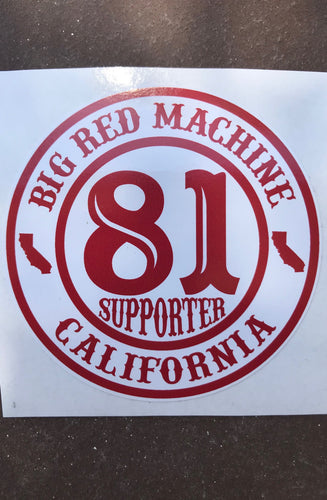 Sticker - SUPPORT THE BIG RED MACHINE – 81 Frisco Novelties